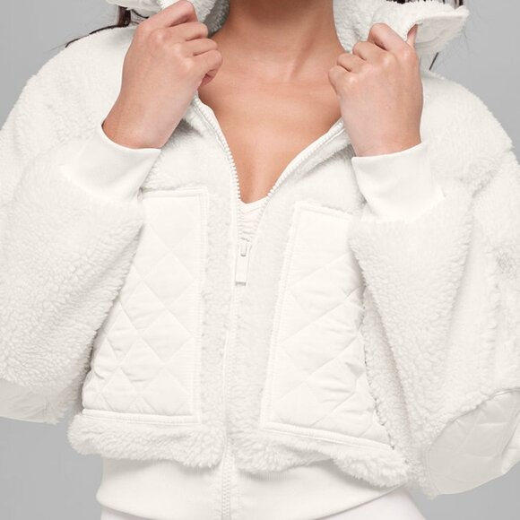 ALO Yoga Jackets & Blazers - Alo Yoga Sherpa Edge Bomber White